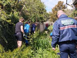Nettoyage du canal de la  Martinette